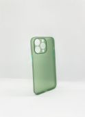 iPhone 13 Pro Max Silikon Telefon Kılıfı Kenarları Şeffaf Yeşil
