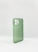 iPhone 13 Pro Silikon Telefon Kılıfı Şeffaf Yeşil